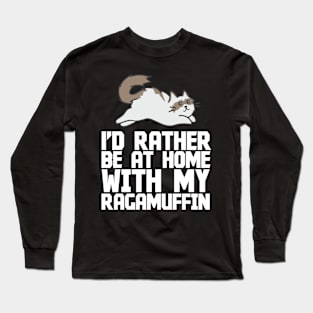 At Home With My Ragamuffin - Ragamuffin Cat Long Sleeve T-Shirt